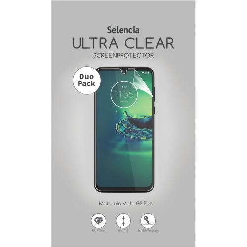 Selencia Duo Pack Ultra Clear Screenprotector voor de Motorola Moto G8 Plus