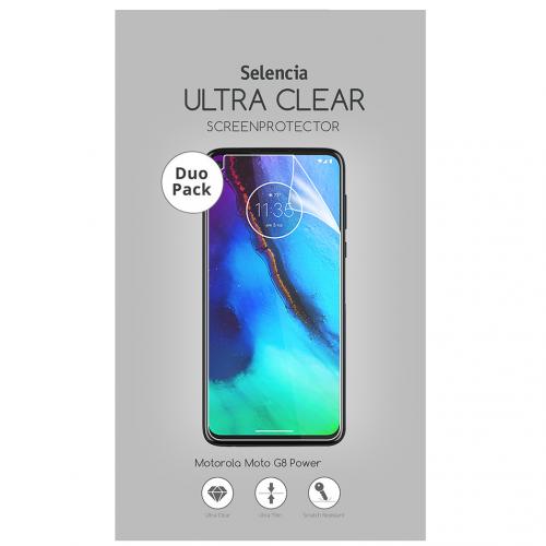 Selencia Duo Pack Ultra Clear Screenprotector voor de Motorola Moto G8 Power