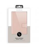 Selencia Echt Lederen Booktype voor de iPhone 12 Mini - Roze