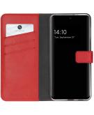 Selencia Echt Lederen Booktype voor de Samsung Galaxy A32 (4G) - Rood