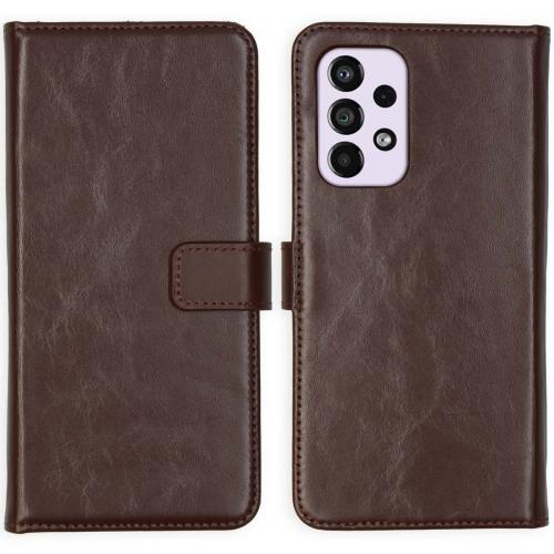 Selencia Echt Lederen Booktype voor de Samsung Galaxy A33 - Bruin