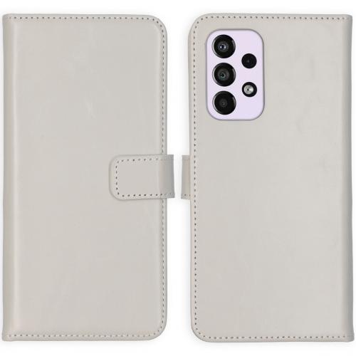 Selencia Echt Lederen Booktype voor de Samsung Galaxy A33 - Mystic Stone