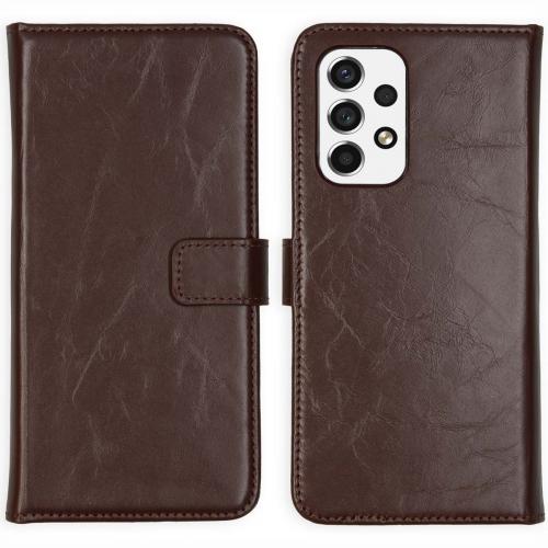 Selencia Echt Lederen Booktype voor de Samsung Galaxy A53 - Bruin