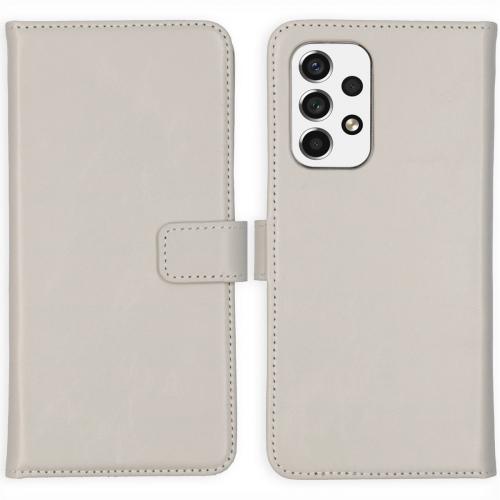 Selencia Echt Lederen Booktype voor de Samsung Galaxy A53 - Mystic Stone