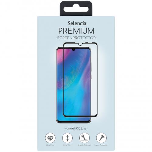 Selencia Gehard Glas Premium Screenprotector voor de Huawei P30 Lite - Zwart