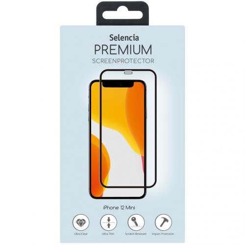 Selencia Gehard Glas Premium Screenprotector voor de iPhone 12 Mini - Zwart