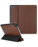 Selencia Nuria Vegan Lederen Trifold Book Case voor de Samsung Galaxy Tab A7 - Bruin