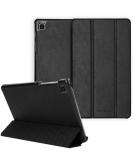 Selencia Nuria Vegan Lederen Trifold Book Case voor de Samsung Galaxy Tab A7 Lite - Zwart
