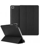 Selencia Nuria Vegan Lederen Trifold Book Case voor de Samsung Galaxy Tab A7 - Zwart