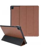 Selencia Nuria Vegan Lederen Trifold Book Case voor de Samsung Galaxy Tab S6 Lite - Bruin