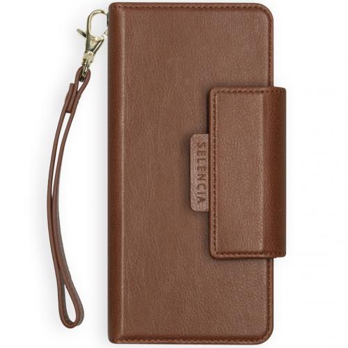 Selencia Surya 2-in-1 Uitneembare Vegan Lederen Bookcase voor de Samsung Galaxy S21 - Bruin