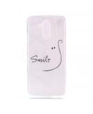 Shop4 - Huawei Mate 20 Lite Hoesje - Zachte Back Case Smile Transparant