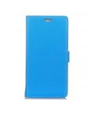 Shop4 - Huawei P20 Hoesje - Wallet Case Grain Blauw