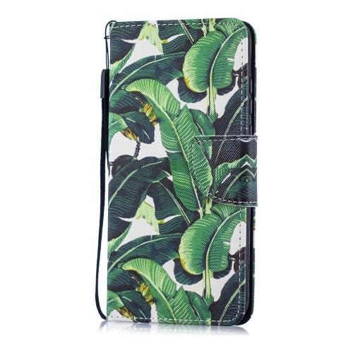 Shop4 - Huawei P30 Lite Hoesje - Wallet Case Bladeren Groen