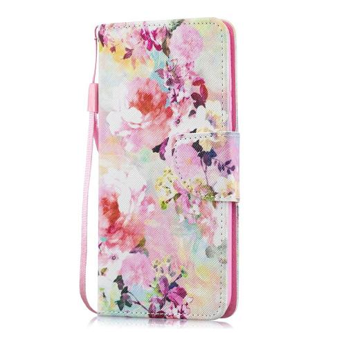 Shop4 - Huawei P30 Lite Hoesje - Wallet Case Kleurrijke Bloemen