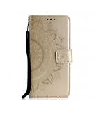 Shop4 - Huawei P30 Lite Hoesje - Wallet Case Mandala Patroon Goud