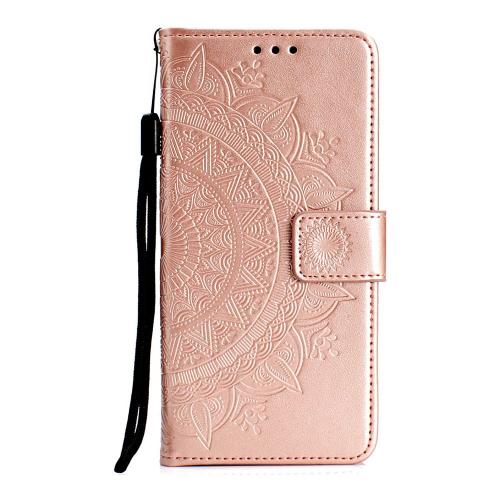 Shop4 - Huawei P30 Lite Hoesje - Wallet Case Mandala Patroon Rosé Goud