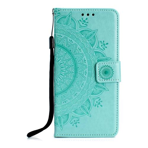 Shop4 - Huawei P30 Lite (new edition) Hoesje - Wallet Case Mandala Patroon Mint Groen