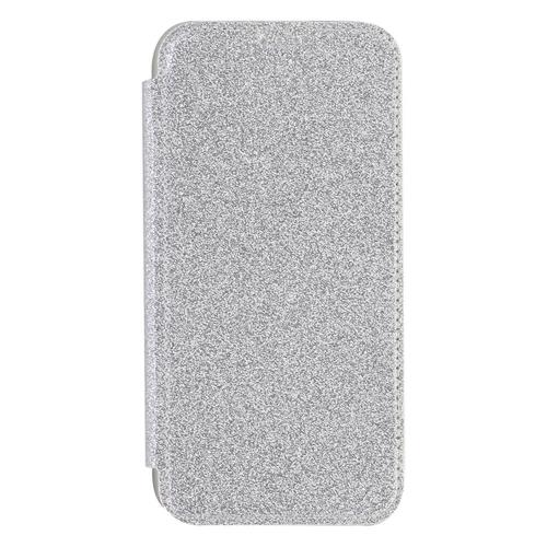 Shop4 - iPhone 11 Hoesje - Book Case Glitters Zilver