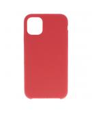 Shop4 - iPhone 11 Pro Hoesje - Zachte Back Case Mat Donker Rood
