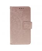 Shop4 - iPhone 11 Pro Max Hoesje - Wallet Case Mandala Patroon Rosé Goud