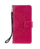 Shop4 - iPhone 11 Pro Max Hoesje - Wallet Case Mandala Patroon Roze