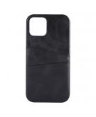 Shop4 - iPhone 12 Hoesje - Harde Back Case Cabello met Pasjeshouder Zwart