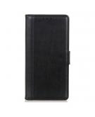 Shop4 - iPhone 12 mini Hoesje - Wallet Case Grain Zwart