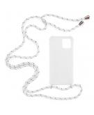 Shop4 - iPhone 12 mini Hoesje - Zachte Back Case met Koord Multi Wit