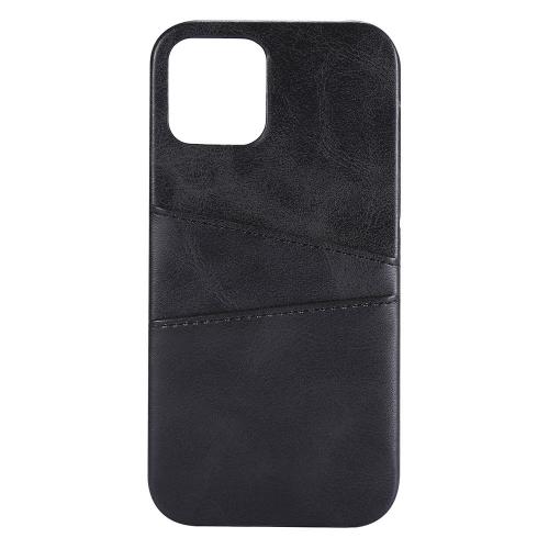 Shop4 - iPhone 12 Pro Hoesje - Harde Back Case Cabello met Pasjeshouder Zwart