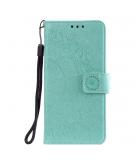 Shop4 - iPhone 12 Pro Hoesje - Wallet Case Mandala Patroon Mint Groen