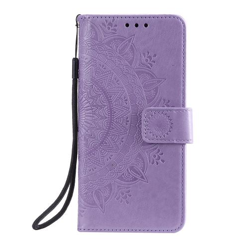 Shop4 - iPhone 12 Pro Max Hoesje - Wallet Case Mandala Patroon Paars