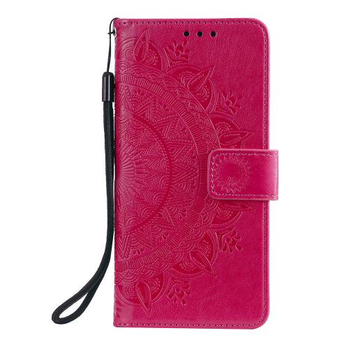 Shop4 - iPhone 12 Pro Max Hoesje - Wallet Case Mandala Patroon Roze
