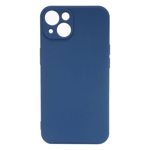 Shop4 - iPhone 13 Hoesje - Zachte Back Case Mat Donker Blauw
