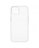 Shop4 - iPhone 13 mini Hoesje - Harde Back Case Mat Transparant Zilver