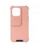 Shop4 - iPhone 13 mini Hoesje - Harde Back Case Privacy Roségoud