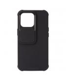 Shop4 - iPhone 13 mini Hoesje - Harde Back Case Privacy Zwart