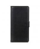 Shop4 - iPhone 13 mini Hoesje - Wallet Case Grain Zwart