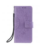 Shop4 - iPhone 13 mini Hoesje - Wallet Case Mandala Patroon Paars