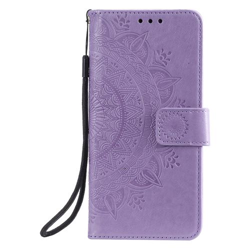 Shop4 - iPhone 13 mini Hoesje - Wallet Case Mandala Patroon Paars