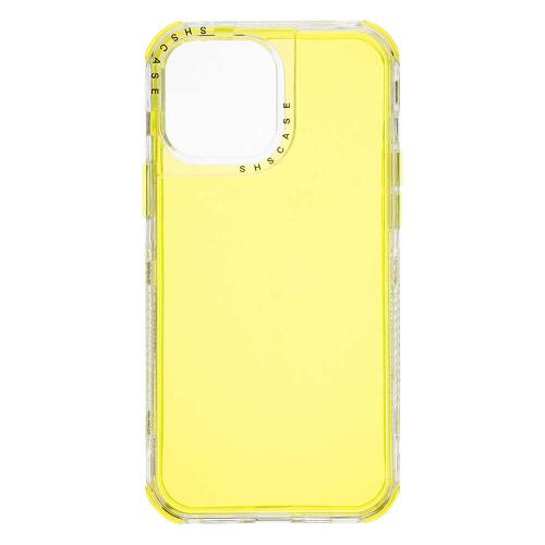 Shop4 - iPhone 13 Pro Hoesje - Harde Back Case 2-in-1 Fluor Geel