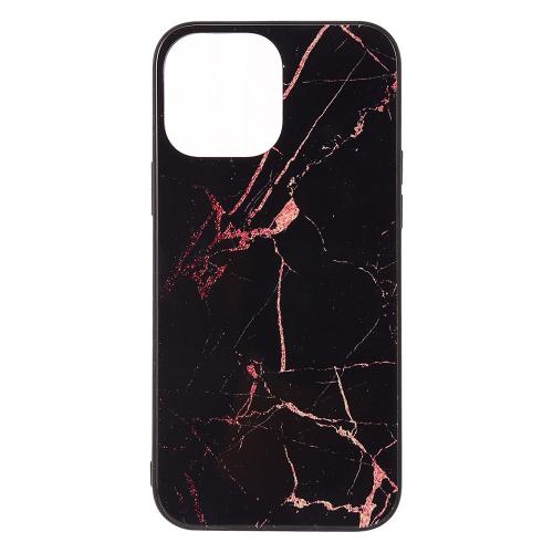 Shop4 - iPhone 13 Pro Hoesje - Harde Back Case Marmer Zwart Goud