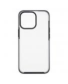 Shop4 - iPhone 13 Pro Hoesje - Harde Back Case Mat Transparant Zwart