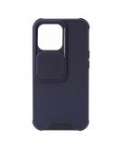 Shop4 - iPhone 13 Pro Hoesje - Harde Back Case Privacy Blauw