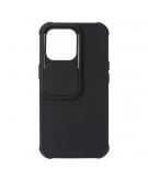 Shop4 - iPhone 13 Pro Hoesje - Harde Back Case Privacy Zwart