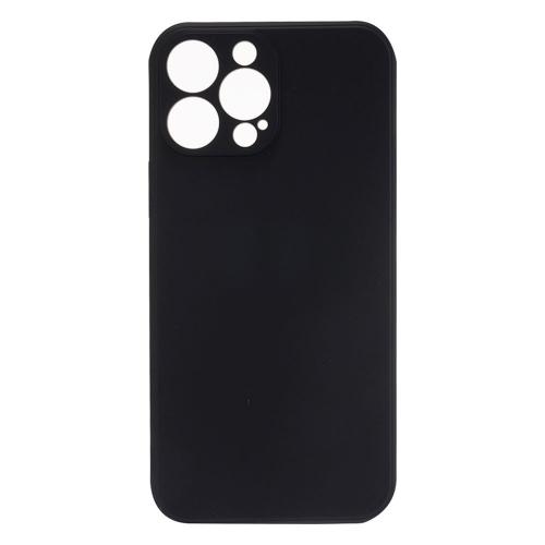 Shop4 - iPhone 13 Pro Hoesje - Zachte Back Case Mat Zwart
