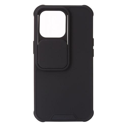 Shop4 - iPhone 13 Pro Max Hoesje - Harde Back Case Privacy Zwart