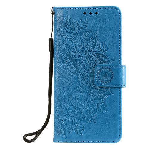 Shop4 - iPhone 13 Pro Max Hoesje - Wallet Case Mandala Patroon Blauw