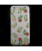 Shop4 - iPhone 6 / 6s Hoesje - Zachte Back Case Cactus