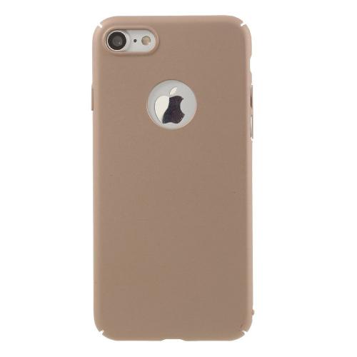 Shop4 - iPhone 7 Hoesje - Harde Back Case Logo Roze Goud